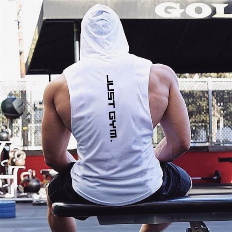 Chaleco Fitness Hombre con Capucha Oversize