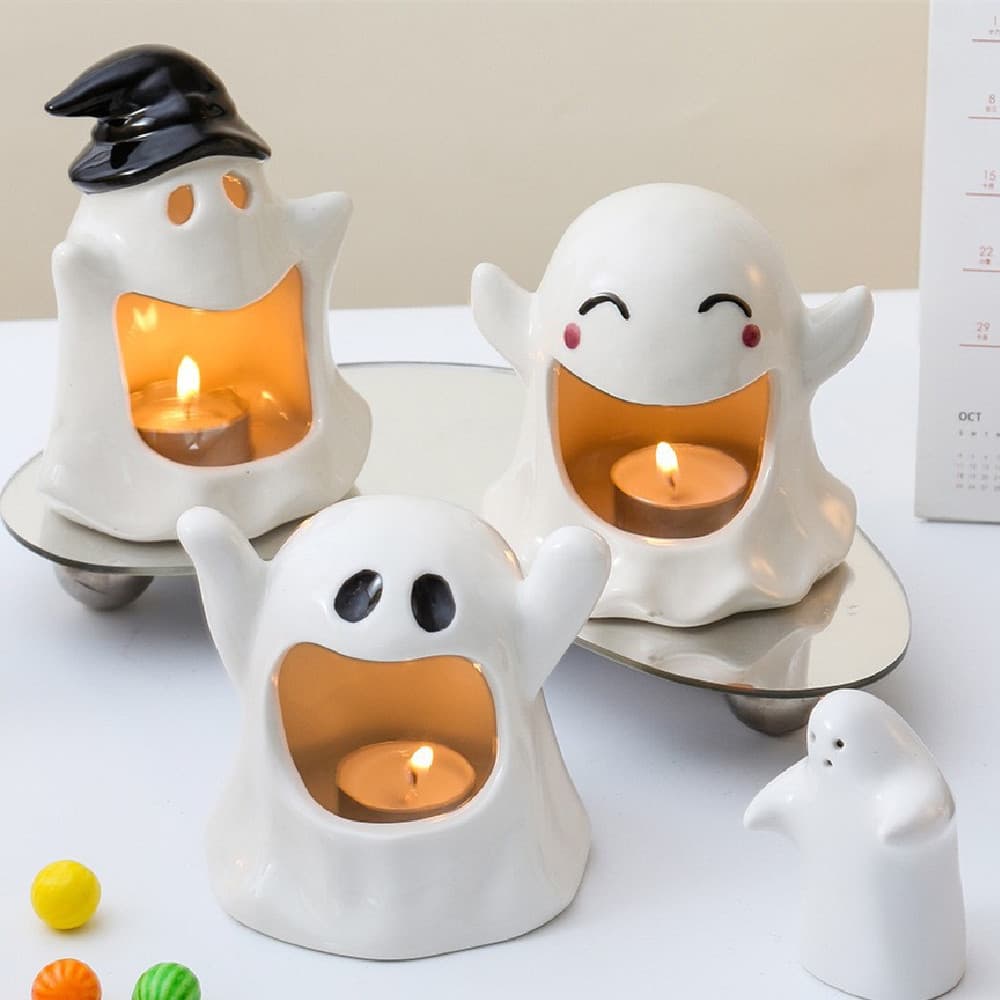Adorno de Cerámica Fantasma Halloween