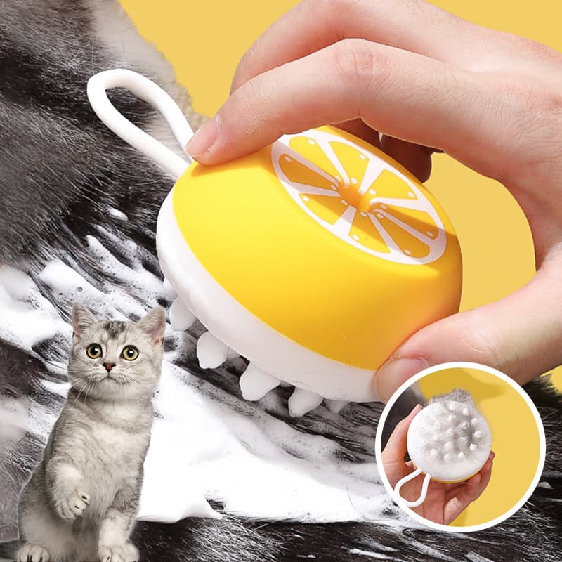 Cepillo de Baño 2 en 1 para Perros y Gatos