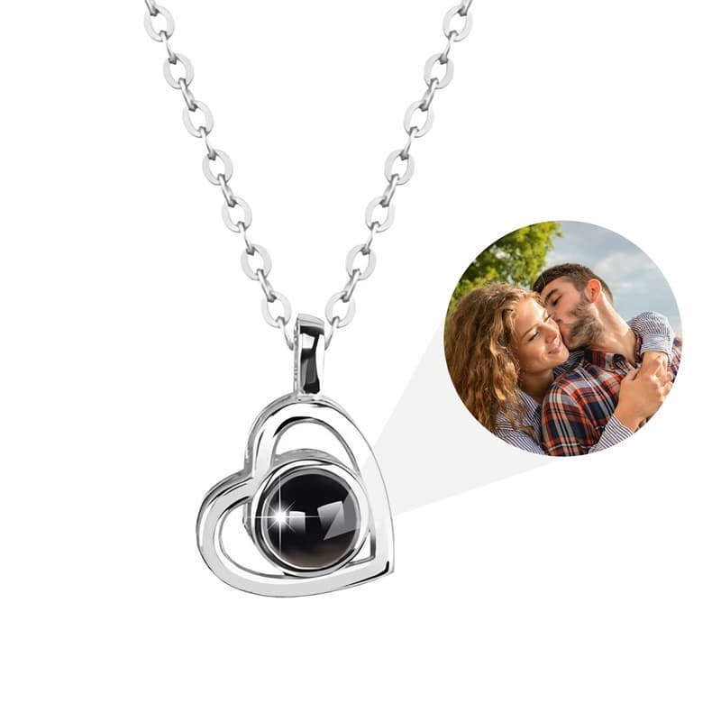 Collar Proyección 100 Idiomas Te Amo con Foto Personalizada