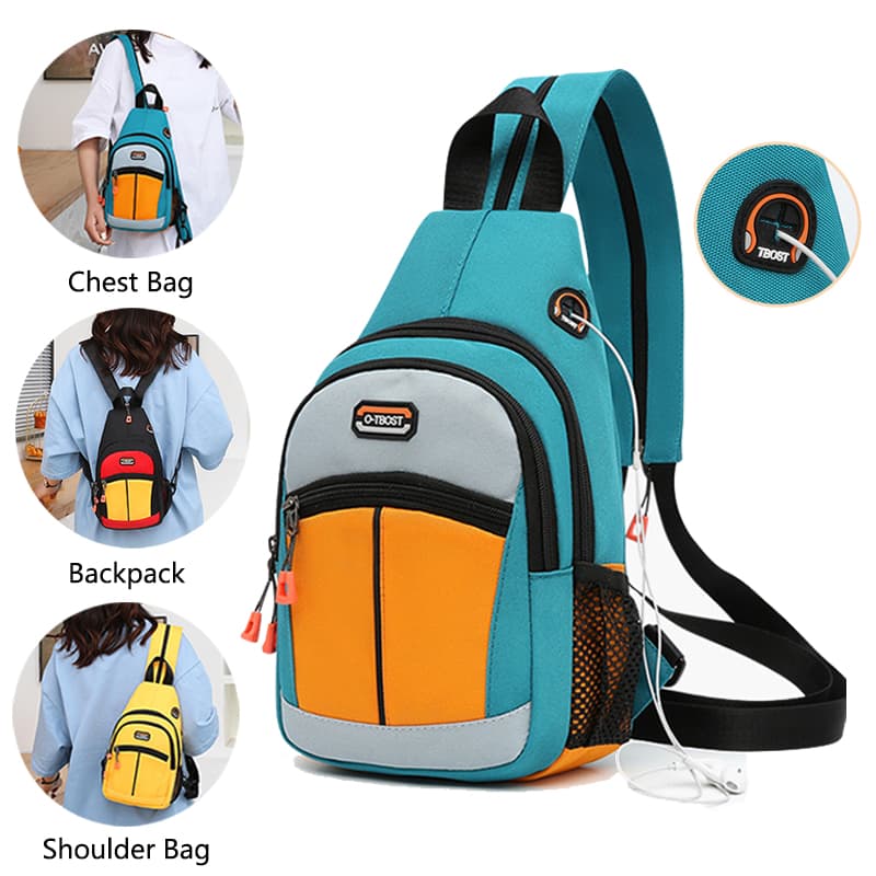 Mochila Deportiva Multifuncional para Mujer con Puerto USB