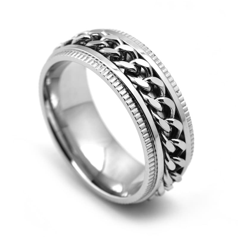 Anillo Giratorio de Acero Inoxidable para Hombre