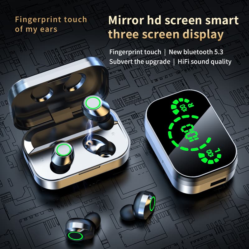Auriculares Bluetooth TWS YD03 con Pantalla Digital
