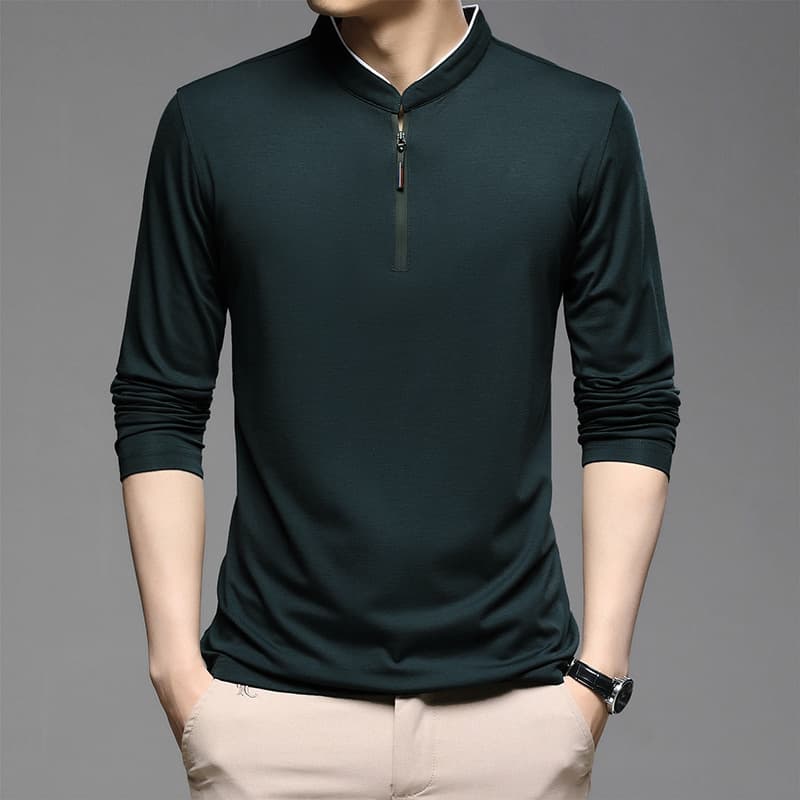 Jersey de Cuello Alto Algodón Hombre Otoño