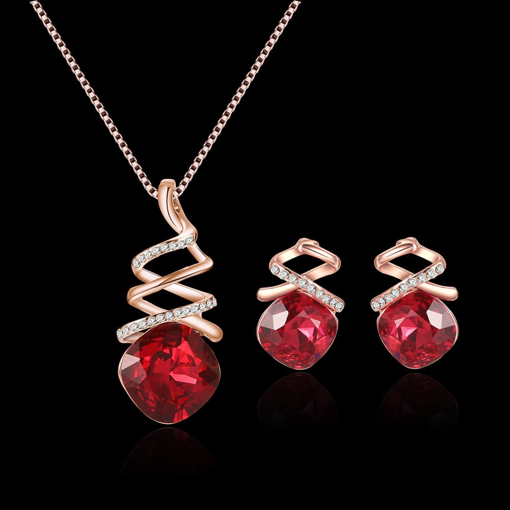 Juego de Joyería Nupcial - Collar y Pendientes
