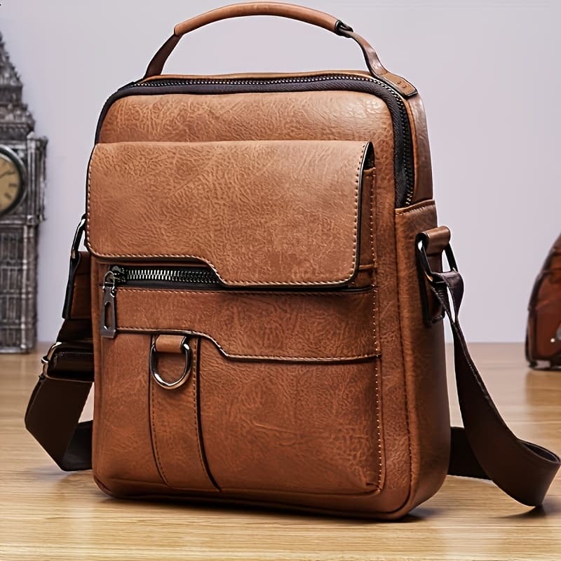 Bolsa Crossbody para Hombre de Cuero PU