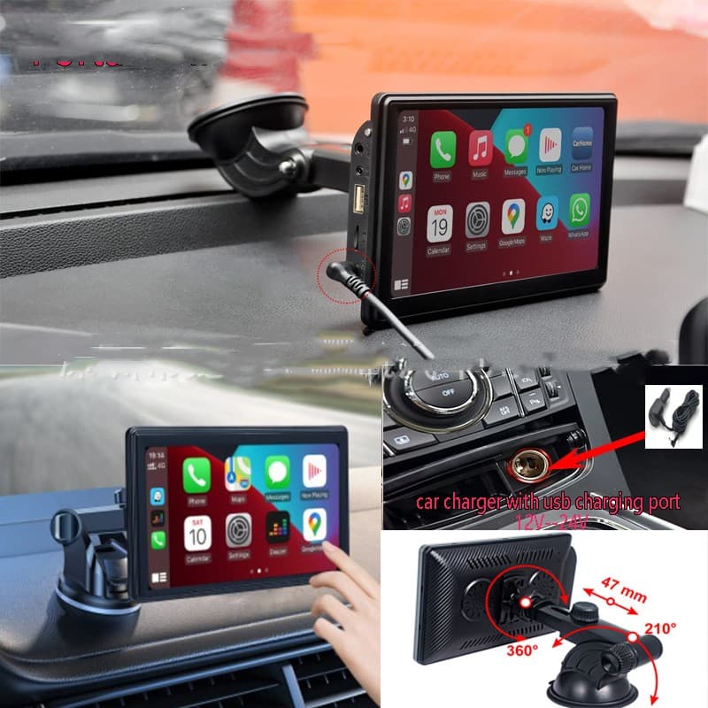 Pantalla Smart Car Inalámbrica con CarPlay y Android Auto