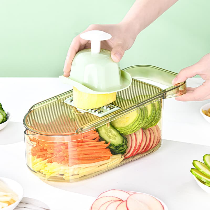 Cortador Multiusos Transparente con Cuchillas de Acero