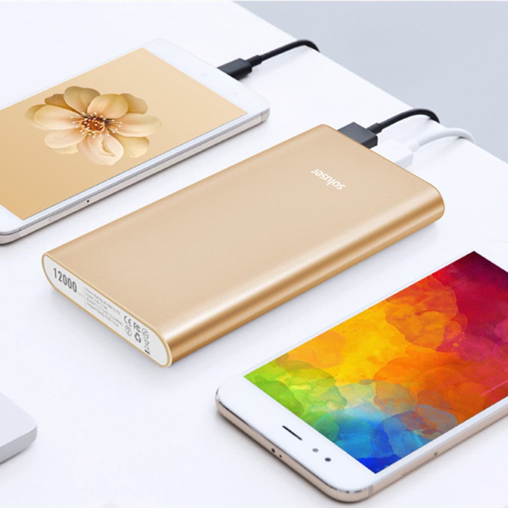 Power Bank 12000mAh Aluminio Ultradelgado