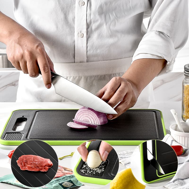 Tabla de Corte Doble Cara con Afilador de Cuchillos