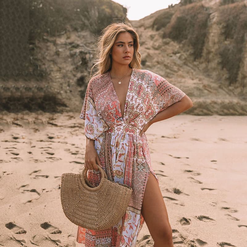 Vestido Bohemio de Flores para Mujer