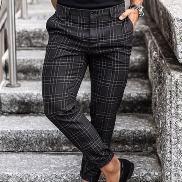 Pantalones Cuadros Hombre Casual