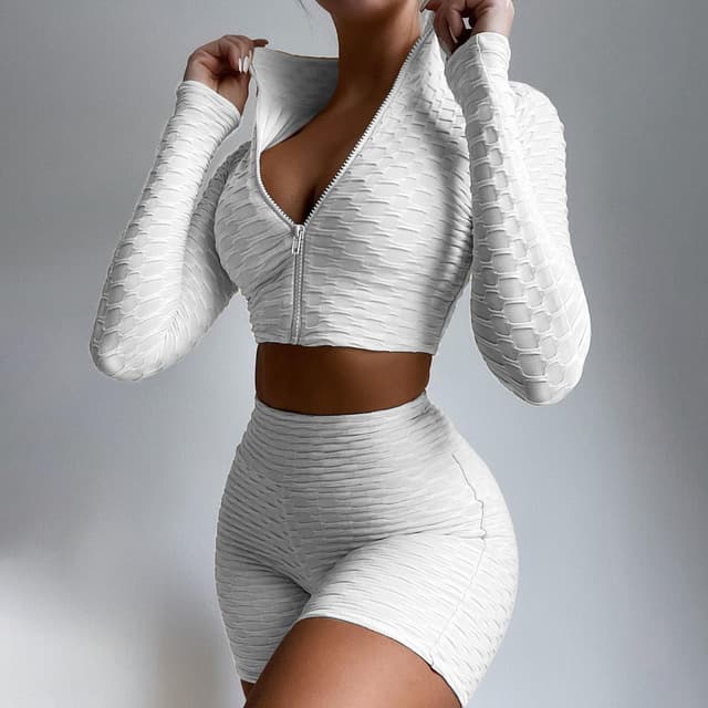 Conjunto de Yoga y Fitness para Mujer Control Abdominal