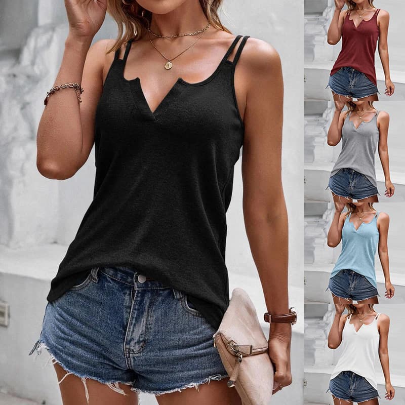 Camiseta Mujer Tirantes Finos Escote V