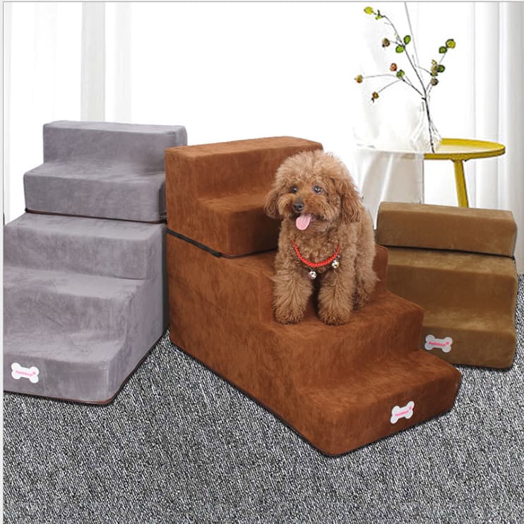 Escaleras para Mascotas - 3 Escalones con Cama