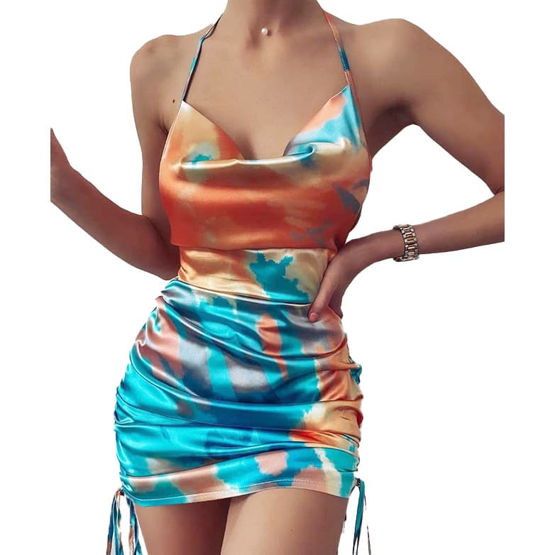 Vestido Mujer Espalda Descubierta con Tirantes