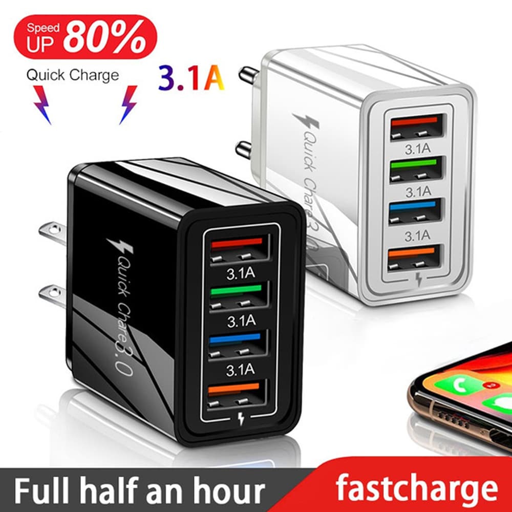 Cargador USB Quick Charge 3.0 para móvil y tablet