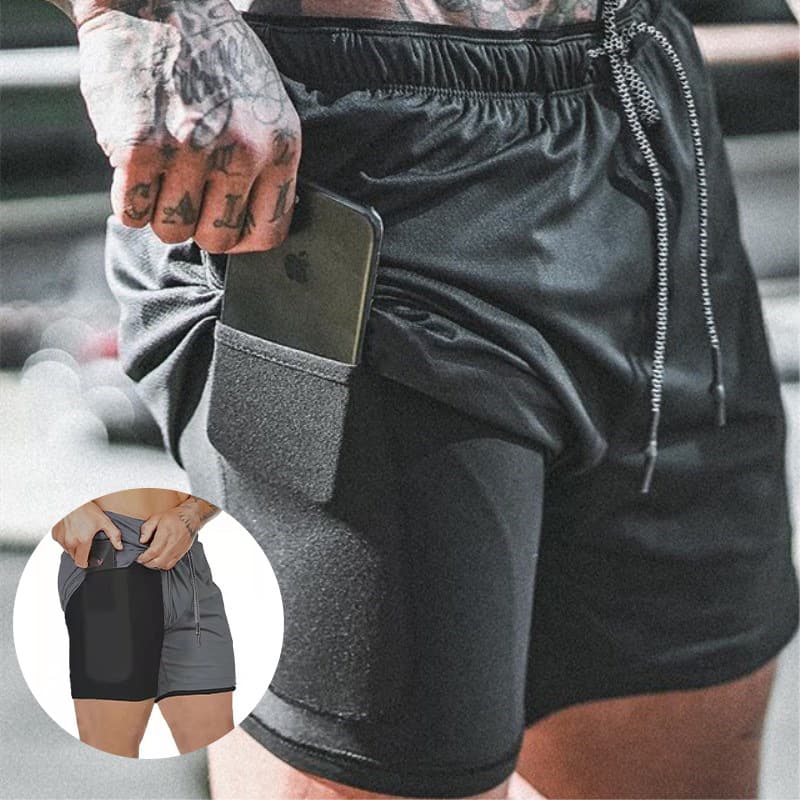Pantalones Cortos Compresión con Bolsillos
