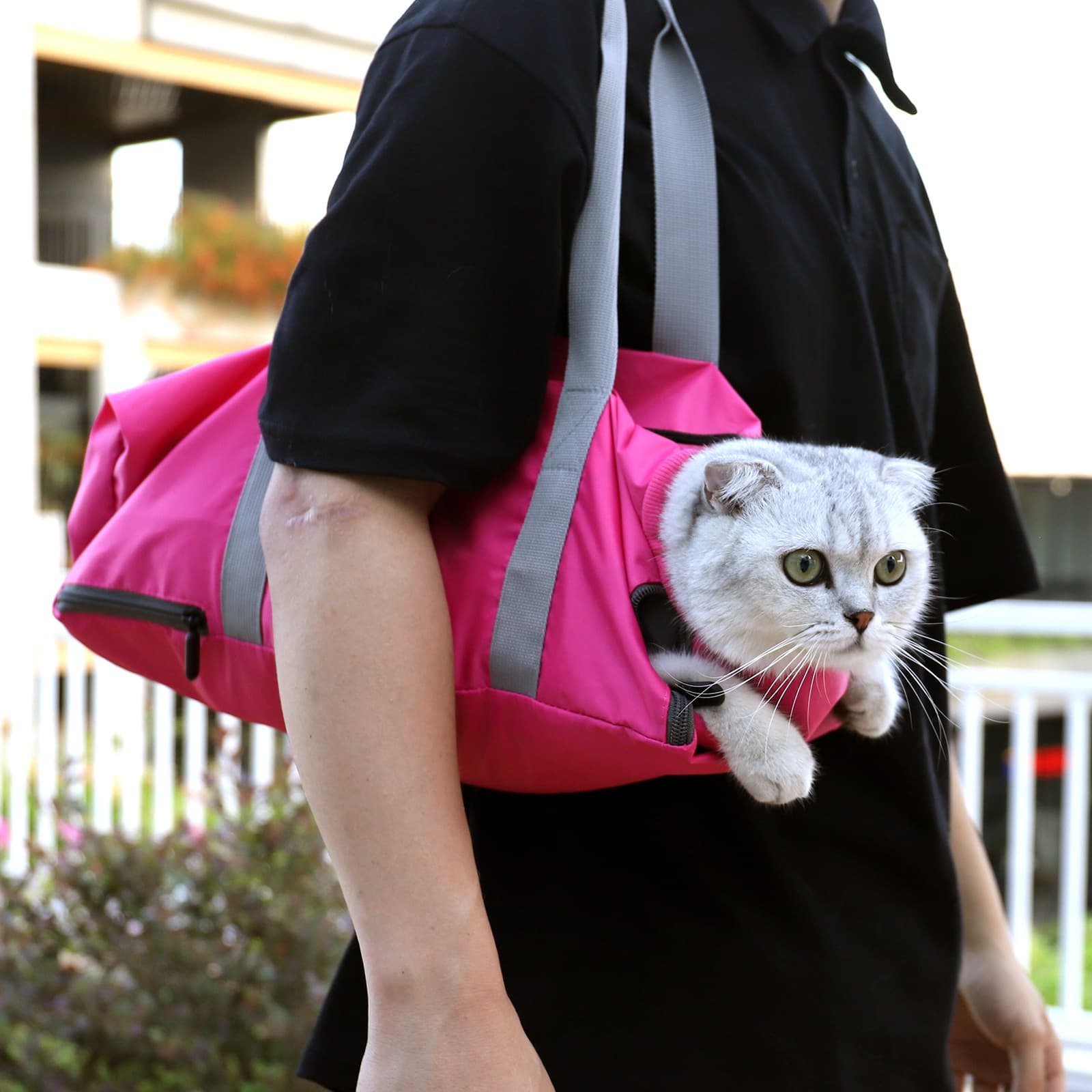 Bolsa de Transporte para Gatos Doble Revestimiento Antiarañazos