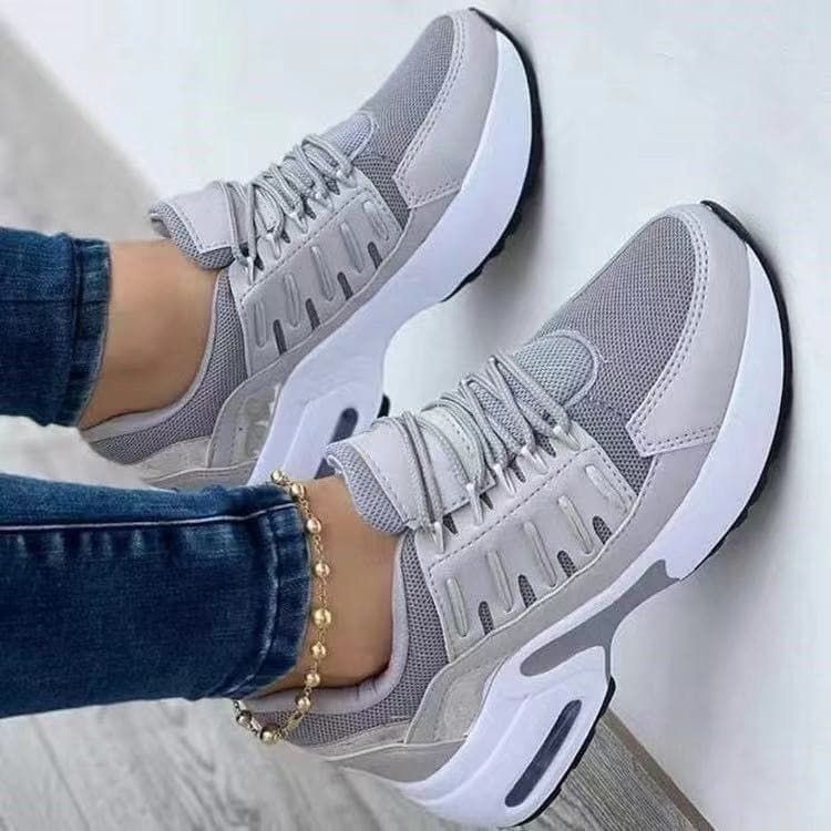Zapatillas Deportivas Mujer Tacón Cuña Cordones