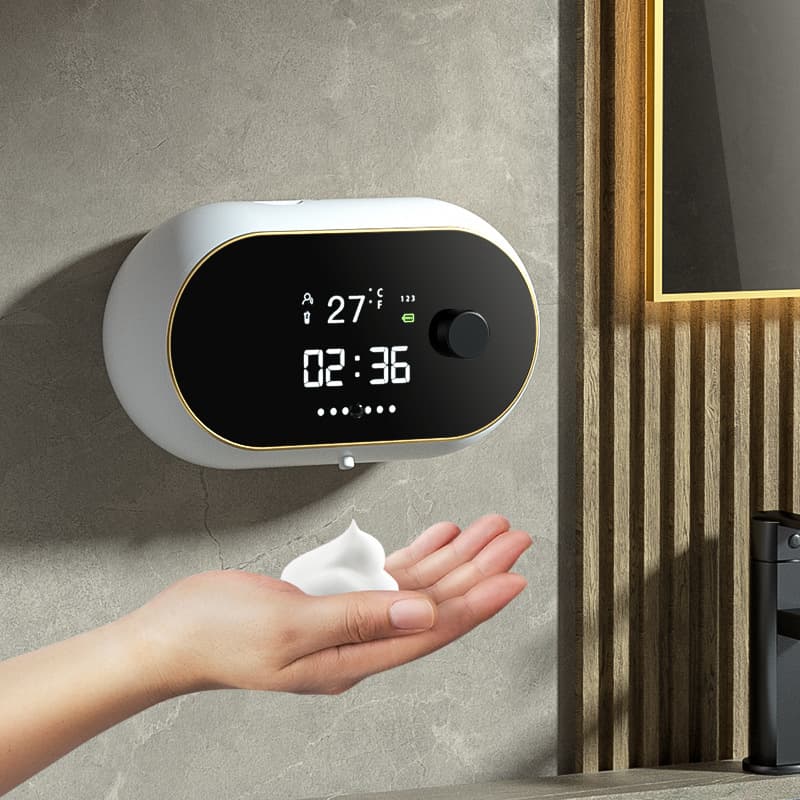 Dispensador automático de espuma desinfectante USB montaje pared