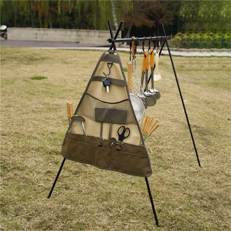 Set de Cubiertos Plegables para Camping con Bolsa de Transporte