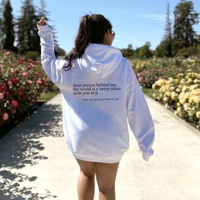 Sudadera con capucha "El mundo es mejor contigo"