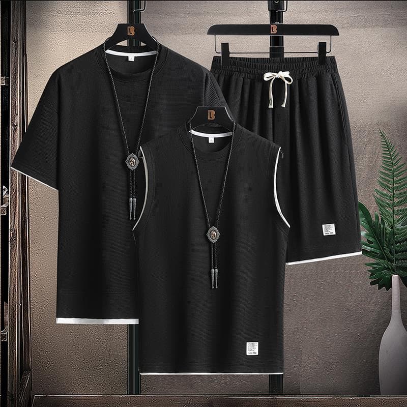 Conjunto de Pantalón Corto y Camiseta de Verano para Hombre