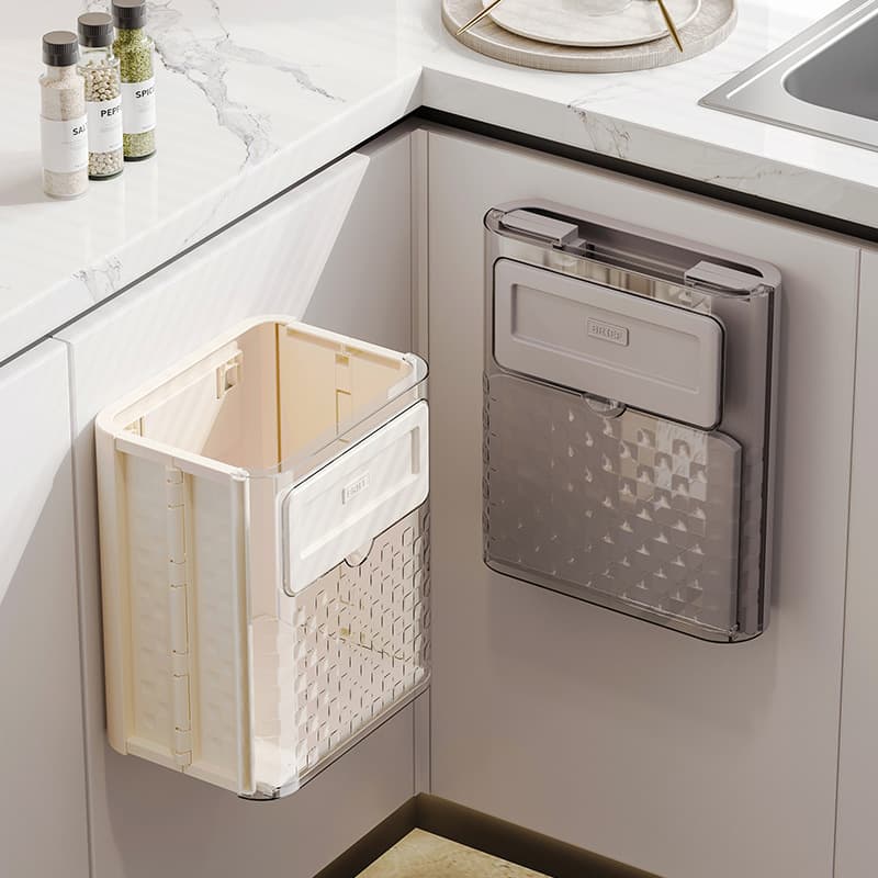 Cubo de Basura Plegable para Cocina de Pared sin Agujeros