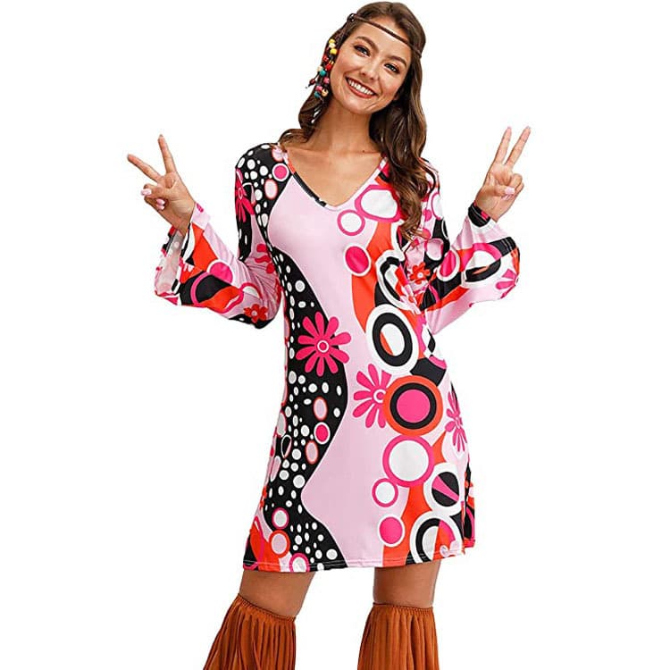 Vestido Hippie Estampado para Mujer