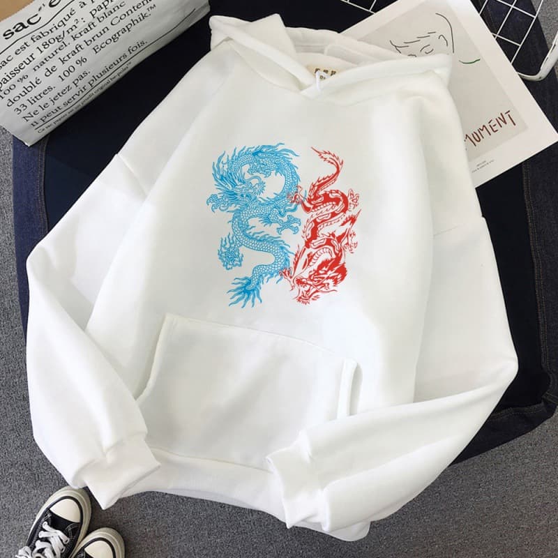 Sudadera Harajuku Dragon Vintage