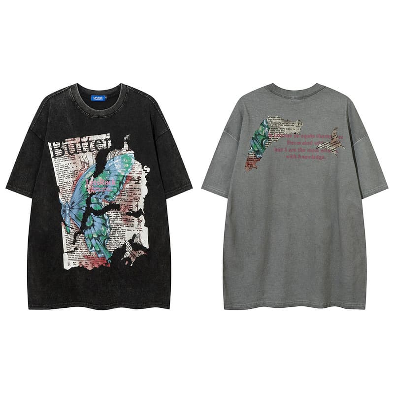 Camiseta Hombre Manga Corta Estampada Verano