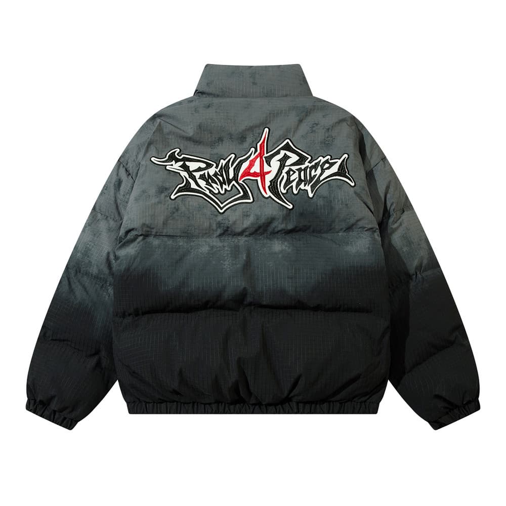 Chaqueta de algodón con degradado y bordado para hombre