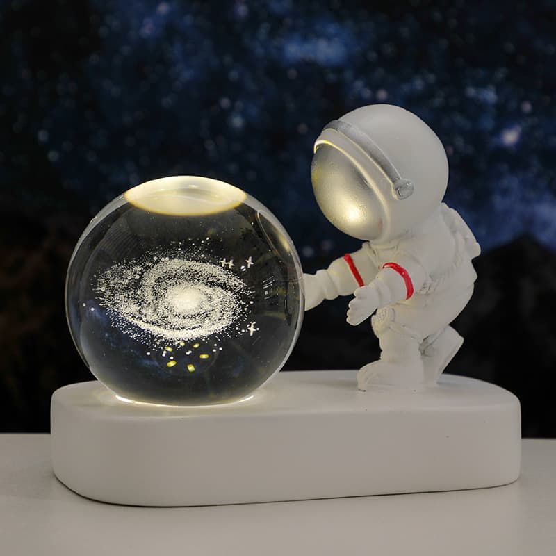 Lámpara de Noche Astronauta Galaxia USB con Efecto Brillante