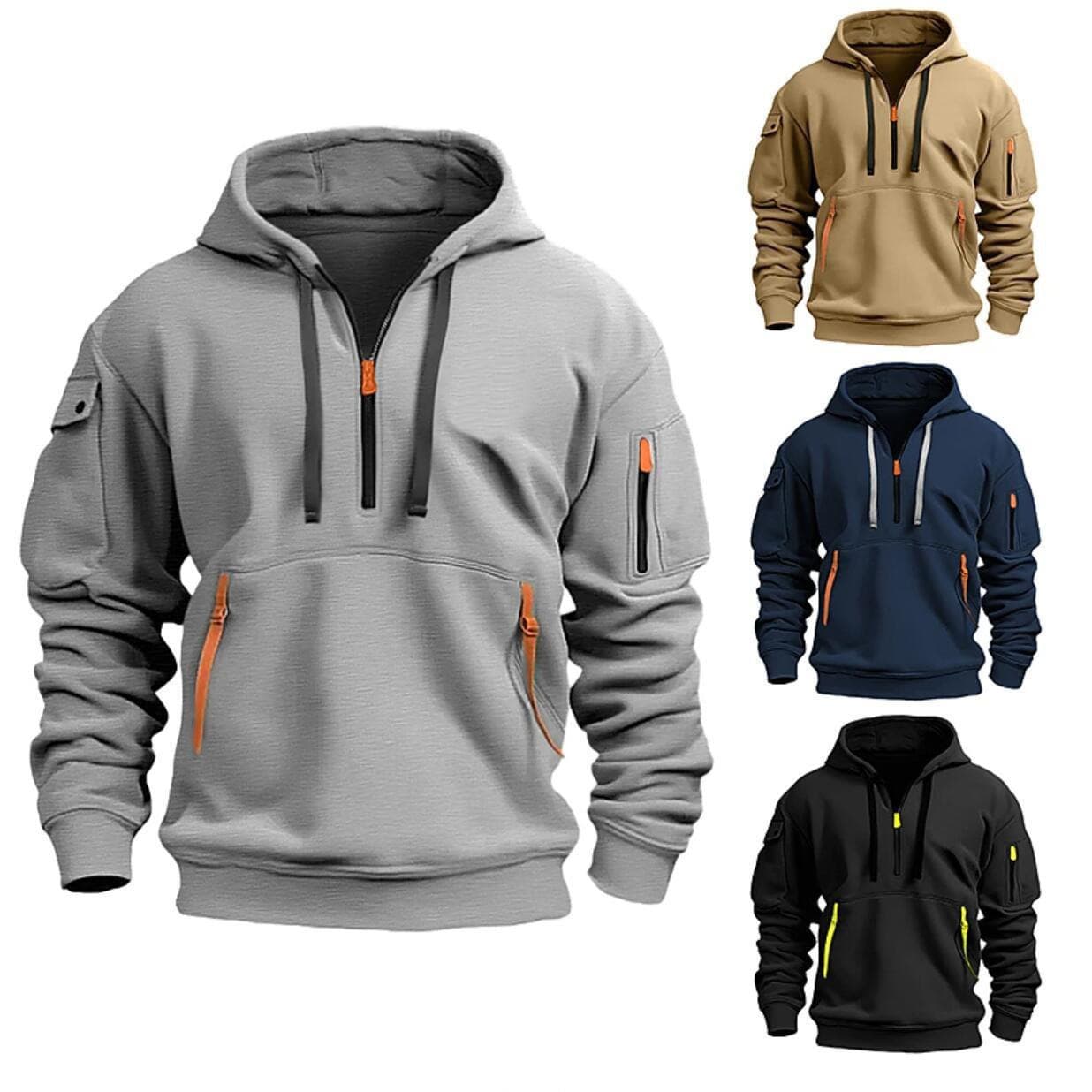 Sudadera con Capucha Hombros Caídos Unisex Tallas Grandes