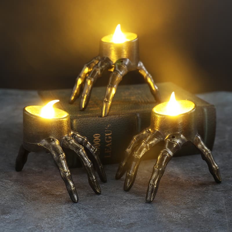 Linterna Calavera Halloween con Luz Ambiental