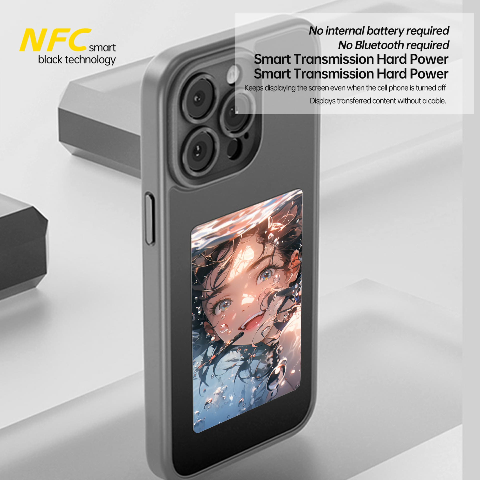 Funda Teléfono con Pantalla E Ink