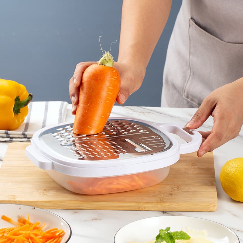 Fiambrera Organizadora Multiusos con Rallador de Acero Inoxidable
