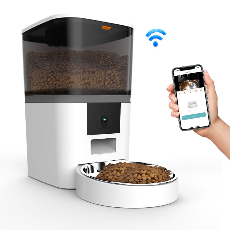 Comedero Automático para Mascotas con Cámara de Vídeo