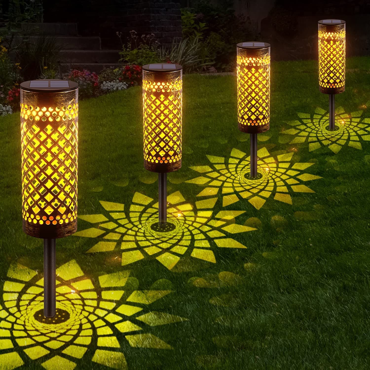 Lámparas Solares Decorativas para Jardín Resistentes al Agua