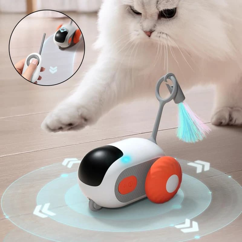 Coche Interactivo Teledirigido para Gatos con Carga USB