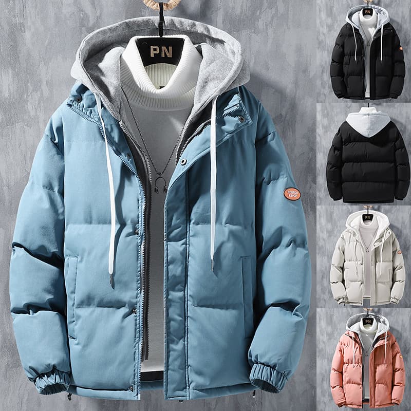 Chaqueta con capucha impermeable hombre invierno