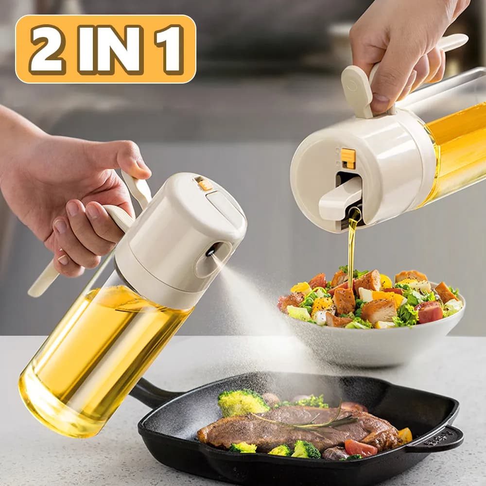Dispensador de Aceite 2 en 1 con Pulverizador para Cocina