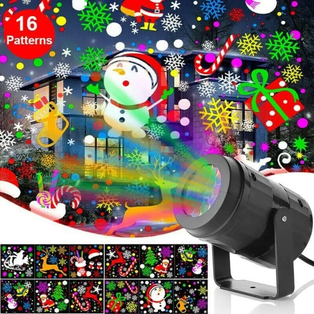 Proyector LED de Copos de Nieve para Navidad