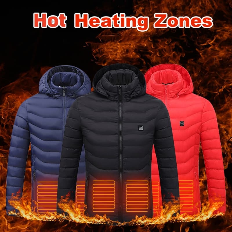 Chaqueta Térmica Calefactable para Hombre con 9 Zonas de Calor