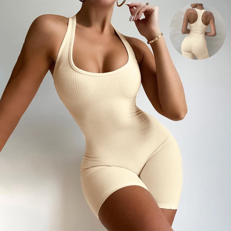 Mono Deportivo Sin Mangas Ajustado para Yoga y Fitness