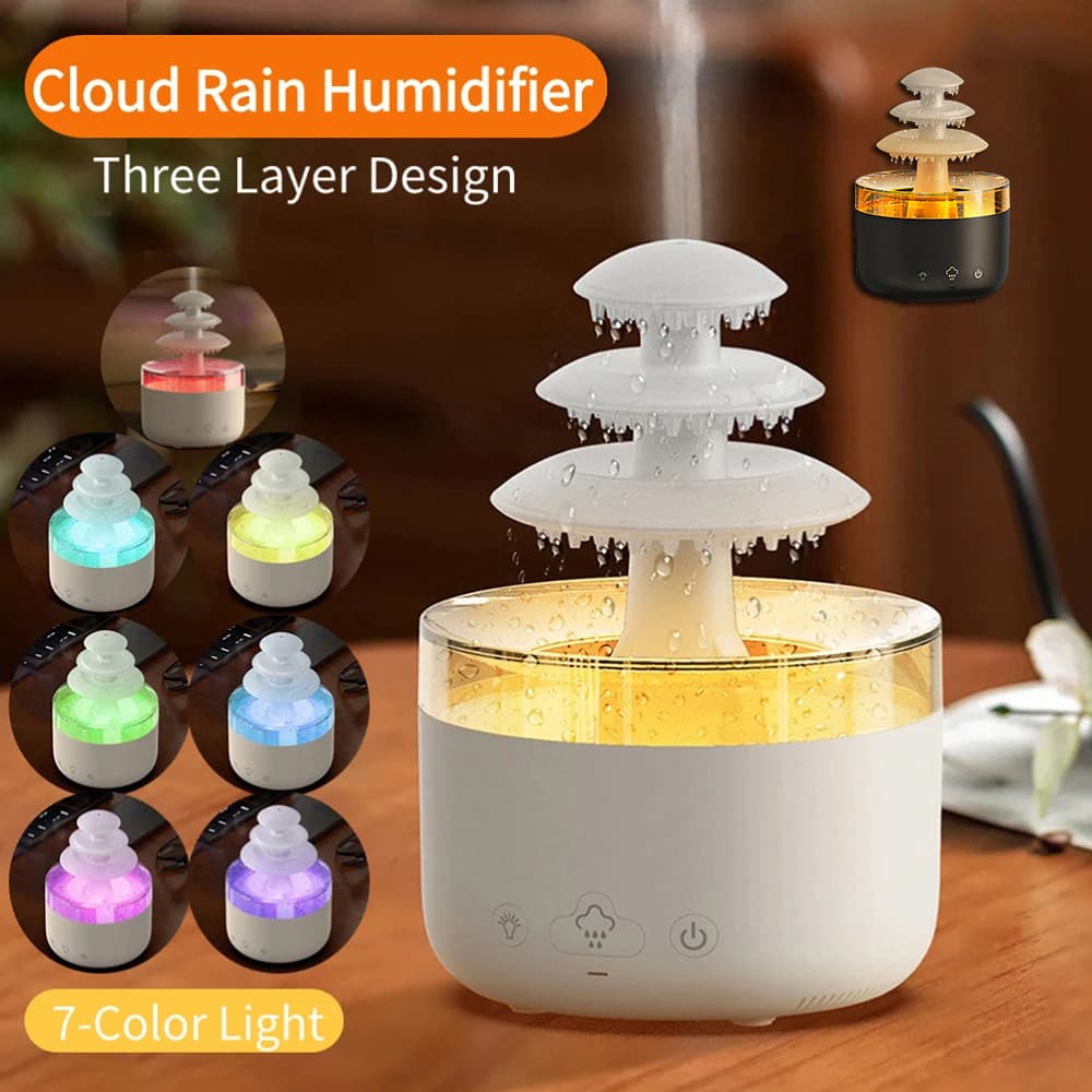 Humidificador de Aire Ultrasónico con Aromaterapia y Luz LED