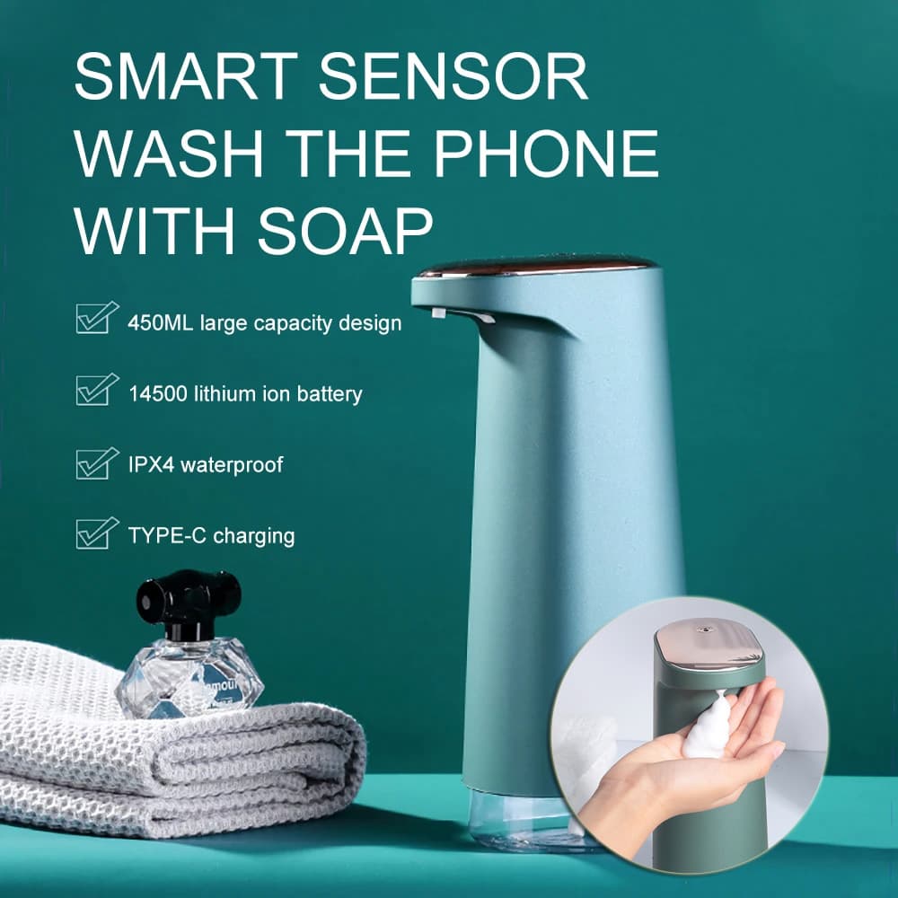 Dispensador automático de jabón espuma inteligente