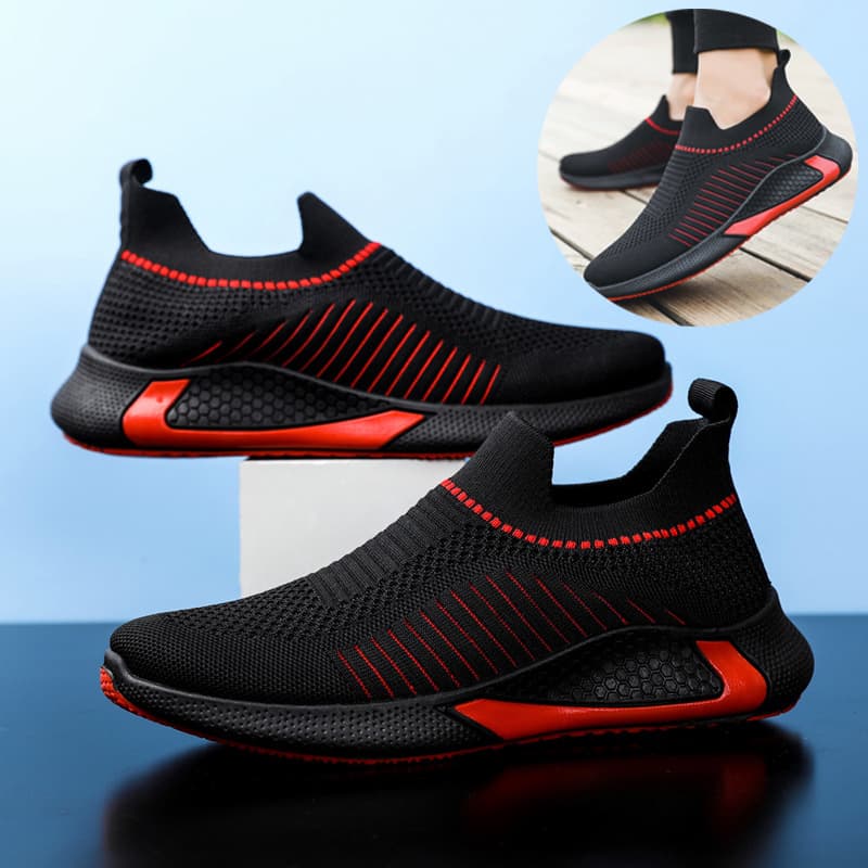 Zapatillas Deportivas Hombre Malla Respirable Diseño Rayas