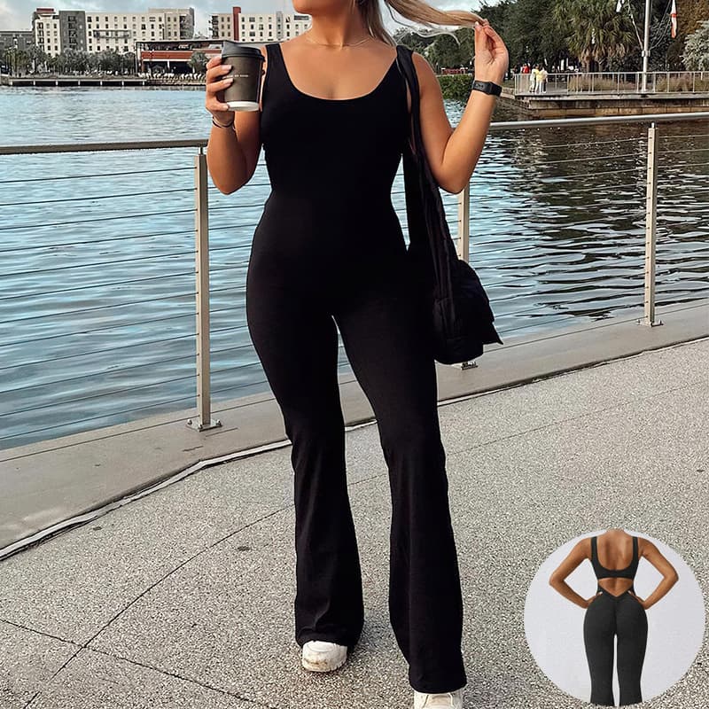 Mono de Yoga Slim Fit sin Espalda
